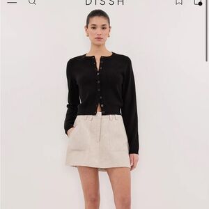DISSH Eva Natural Linen Skirt NWT Aus size 6 US size 2